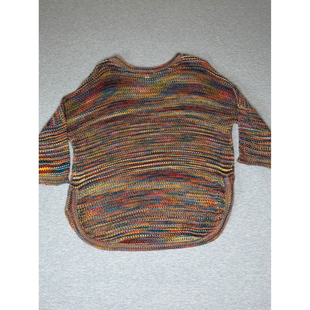 John Paul Richard Multicolor Space Dye Knit Sweater Scoop Neck Tunic M0447058J1 - Picture 5 of 8